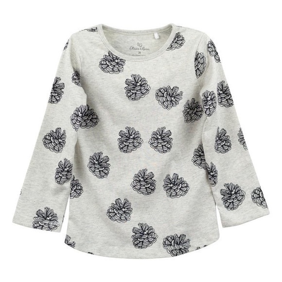 NWT Oliver and Rain pine cone long sleeve shirt 2T - Picture 1 of 2